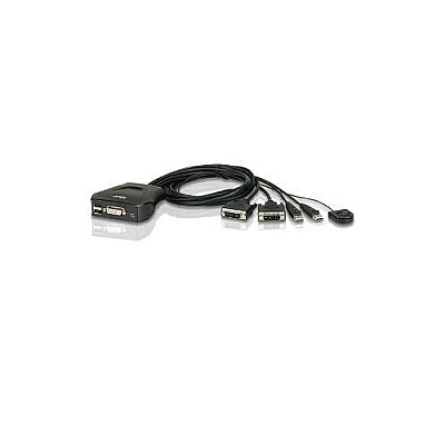 Aten 2port Usb Dvi Cable Kvm Switch (CS22D)
