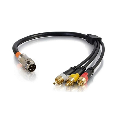 C2G Rapidrun 3-rca (yrw) Flying Lead 1.5ft M (60097)