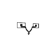 Chief Manufacturing K1 Desk Mnt Dual Disp Dual 2l Arms/blk (K1D220B)