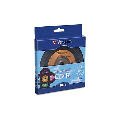 Verbatim Cd-r 80min W/ Digital Vinyl Surface 10pk (97935)