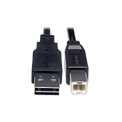 Tripp Lite 1ft Cable Reversible Usb Cable Right Angle-a (UR022001)