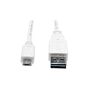 Tripp Lite 3ft Rev Usb Cable A/5pin Micro-b White (UR050003WH)