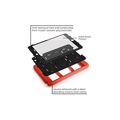 I Blason Ipad Air Armorbox Stand - Red/black (IPAD5ABHRED)