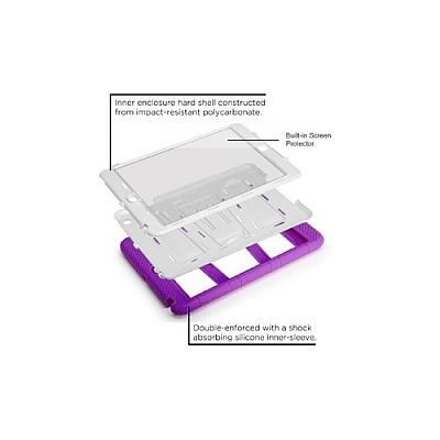 I Blason Ipad Mini Armorbox Stand - Purple/white (MINI2ABHPURPLE)