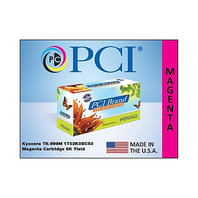PCI Brand Compatible Kyocera Tk-899m 1t02k0bcs0 Magenta Toner Cartridge 6000 Page Yield For Copystar Cs-205c/cs-255c Made In Usa (TK899MPCI)