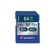 Verbatim Sdhc Memory Card, 98670, 64gb, 600x (VER98670)