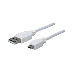 Manhattan - Strategic 3.3 Ft Usb 2.0 Cbl Am-micro Bm Wht (323987)
