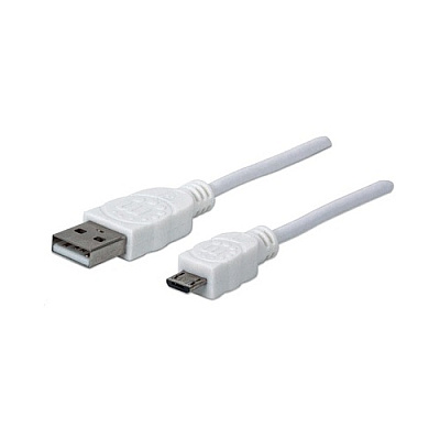 Manhattan - Strategic 3.3 Ft Usb 2.0 Cbl Am-micro Bm Wht (323987)
