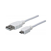 Manhattan - Strategic 6 Ft Usb 2.0 Cbl Am-micro Bm Wht (324069)