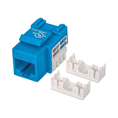 Intellinet Cat6 Blue Rj45 Keystone Jack Utp (210737)