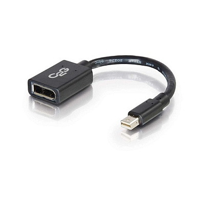 C2G 6in Mini Displayport M To Dp F Bk (54303)