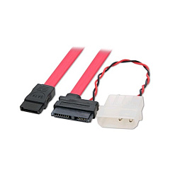 Syba Multimedia 6in Sata Power And Data Cable, Red Color (CLCAB40042)