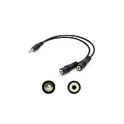 Add-On Addon 8in Audio M/f Black Splitter Cable (HSMFF)