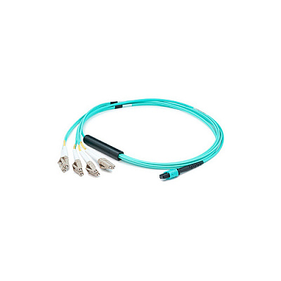Add-On Addon 15m Om3 Aqua Duplex Fanout Cable (ADDMPO4LC15M5OM3)