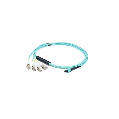 Add-On Addon 3m Om3 Aqua Duplex Fanout Cable (ADDMPO4LC3M5OM3)