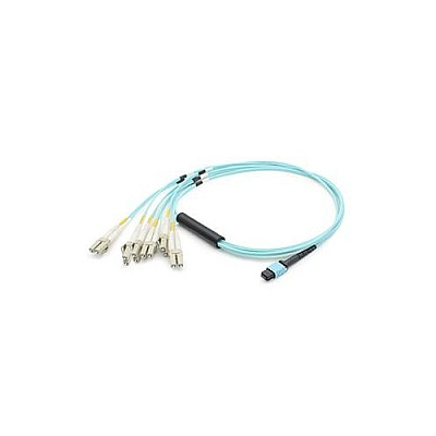 Add-On Addon 1m Om3 Aqua Duplex Fanout Cable (ADDMPO6LC1M5OM3)