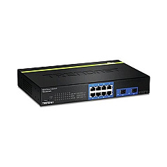 Trendnet 8 Port Gigabit Web Smart Switch, 10/100/1000 Mbps, Sfp, Rack Mountable, Fanless (TEG082WS)