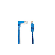 Black Box Cat5e 100-mhz Molded Angled Stranded Ethernet Patch Cable - Unshielded (utp), Cm Pvc (rj45 M/m), Blue, 1-ft. (0.3-m) (EVNSL21E000190DS)