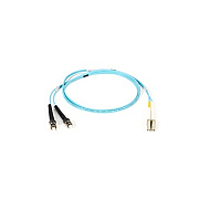 Black Box Om3 50/125 Multimode Fiber Optic Patch Cable - Ofnr Pvc, St To Lc, Aqua, 1-m (3.2-ft.) (FNT010001MSTLC)