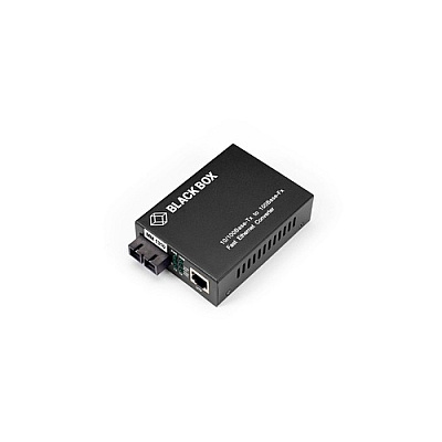 Black Box Fast Ethernet (100-mbps) Media Converter - 10/100-mbps Copper To 100-mbps Multimode Fiber, 1310nm, 2km, Sc (LHC211A)