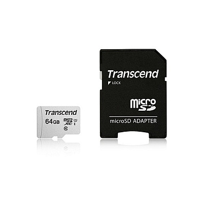 Transcend 64gb Uhs-i U1 Microsd With Adapter (TS64GUSD300SA)