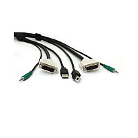 Black Box Dvi Kvm Cable - Usb A-b, 3.5mm Audio, 6-ft. (1.8-m) (SKVMCBLDVI06)