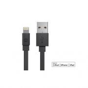 Monoprice Cabernet Series Apple Mfi Certified Flat Lightning To Usb Charge And Sync Cable_ 3ft Black (12857)