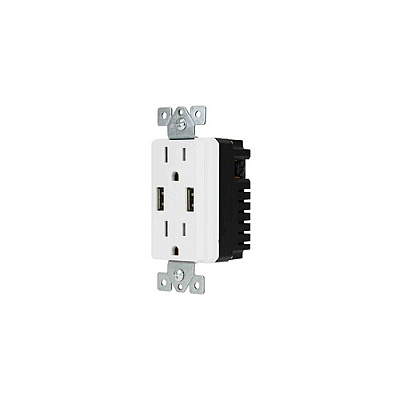 Monoprice 4.0a Dcor Duplex Usb Receptacle 15a/125v (21634)