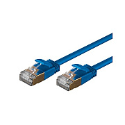 Monoprice Slimrun Cat6a Ethernet Patch Cable - Snagless Rj45_ Stranded_ S/stp_ Pure Bare Copper Wire_ 36awg_ 2ft_ Blue (27444)