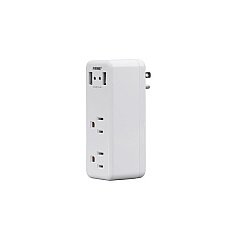 Monoprice 2 Outlet Surge Protector Wall Tap With 2 Usb Charging Ports 3.4a_ 450 Joules_ White (27863)