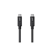 Monoprice Essentials Usb Type-c To Type-c 3.1 Gen 2 Cable-10gbps_5a_30awg_black-0.5m(1.6 Ft) (27923)