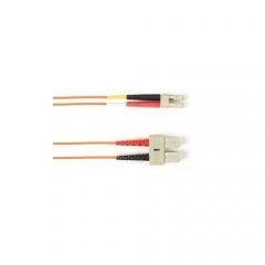 Black Box Om3 50/125 Multimode Fiber Optic Patch Cable - Ofnp Plenum, Sc To Lc, Orange, 2-m (6.5-ft.), Gsa, Taa, Non-returnable/non-cancelable (FOCMP10-002M-SCLC-OR)