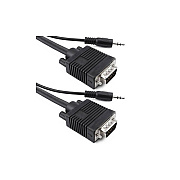 Uncommonx 50ft Svga+3.5mm Audio Male To Male Monit (SVGA3.5MM50FMM)