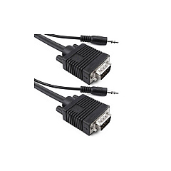 Uncommonx 50ft Svga+3.5mm Audio Male To Male Monit (SVGA3.5MM50FMM)