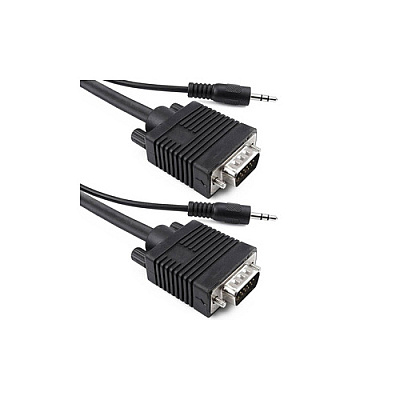 Uncommonx 50ft Svga+3.5mm Audio Male To Male Monit (SVGA3.5MM50FMM)
