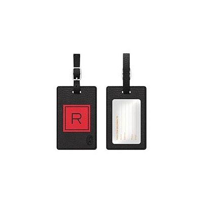 Centon Electronics Otm Monogram Black Leather Bag Tag, Inve (TAGV1BLKM06FR)
