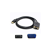 Add-On Addon 5pk 3.0ft Dp To Vga M/m Adapter (DPORT2VGAMM3B5PK)