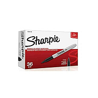 DYMO Sharpie 36ct Fine Black Box (1884739)
