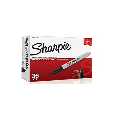 DYMO Sharpie 36ct Fine Black Box (1884739)
