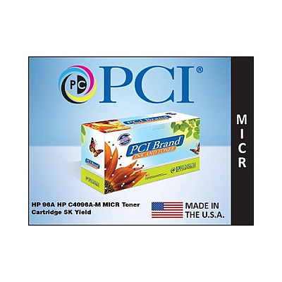 PCI Brand Remanufactured Hp 96a C4096a Scan Capable Micr Toner Cartridge 5k For Hp 2100/2200/canon Lbp-1000/lbp-1310/lbp-32x/lbp-470/p100 Made In Usa (C4096ARMPC)