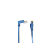 Black Box Cat6 250-mhz Molded Angled Stranded Ethernet Patch Cable - Unshielded (utp), Cm Pvc (rj45 M/m), Blue, 3-ft. (0.9-m) (EVNSL216000390DS)