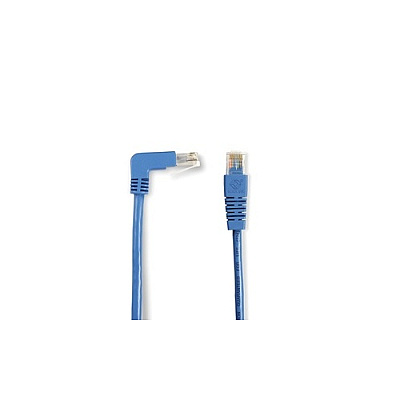 Black Box Cat6 250-mhz Molded Angled Stranded Ethernet Patch Cable - Unshielded (utp), Cm Pvc (rj45 M/m), Blue, 3-ft. (0.9-m) (EVNSL216000390DS)