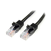 StarTech 6 Ft Black Snagless Cat5e Patch Cable (45PATCH6BK)