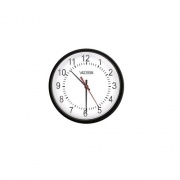 Valcom 16 Round Clock, Black, Surface Mount, 110v (VA11016B)