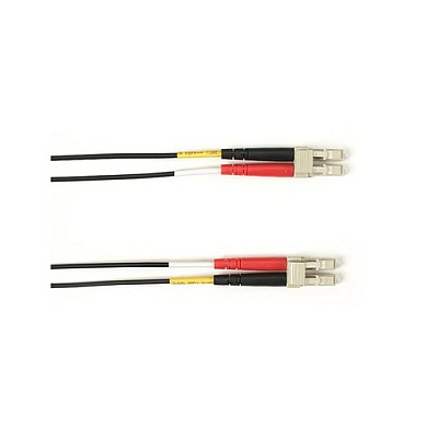 Black Box Om4 Mm Fo Patch Cable Duplx, Plenum, Black, Lclc 30 Ft (FOCMPM4LCLCBK30)