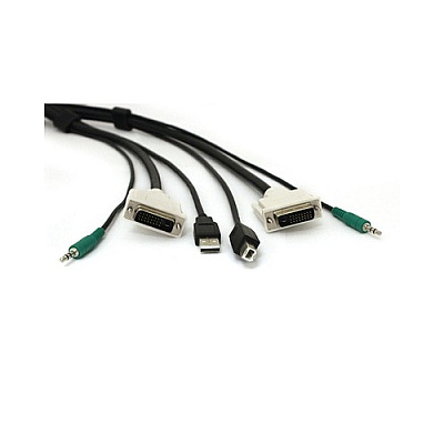 Black Box Dvi Kvm Cable - Usb A-b, 3.5mm Audio, 10-ft. (3.0-m) (SKVMCBLDVI10)