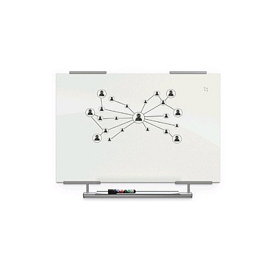 MooreCo 23.62hx35.43w Inch Glass Board Exo Tray (838431X576)