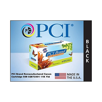 PCI Brand Eco-friendly Reman Canon 039 0287c001aa Black Toner Cartridge 11k Yield For Canon Imageclass Lbp351, Canon Lbp352, Lbp351, Lbp352 Series (0287C001AAPCI)