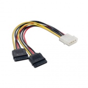 Syba Multimedia Molex 4-pin Male To 2x 15-pin Sata Power (CL-CAB40021)
