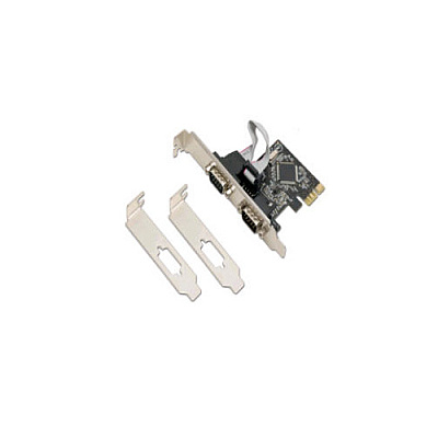 Syba Multimedia Pcie 2x Port Serial Db9 Card, Moschip 99 (SDPEX15022)
